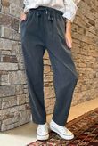 Made in Italy Baby Cord Classic Slim Jogger Charcoal